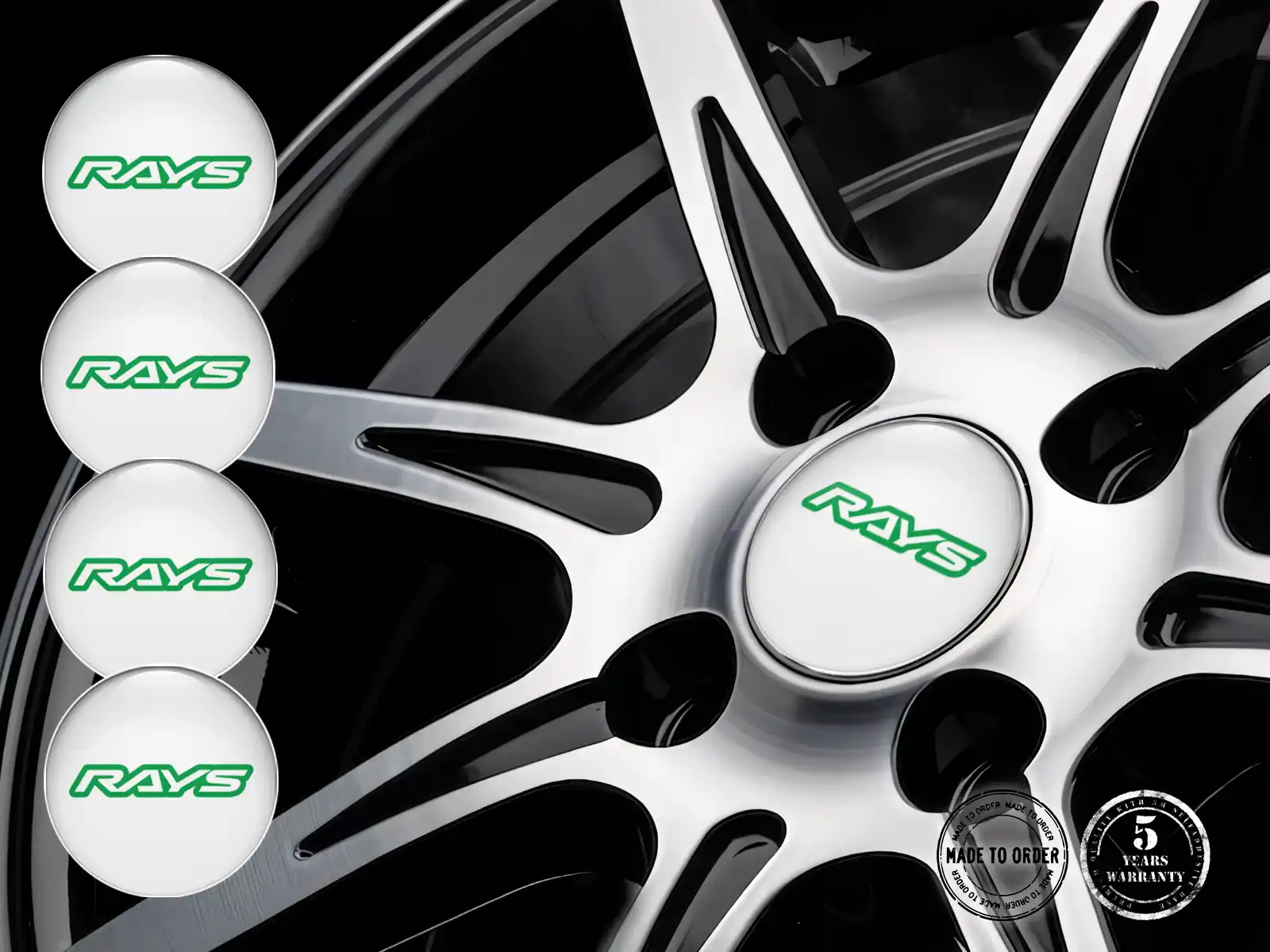 Rays Silikon-Sticker Logo Luxus-Felgenplaketten